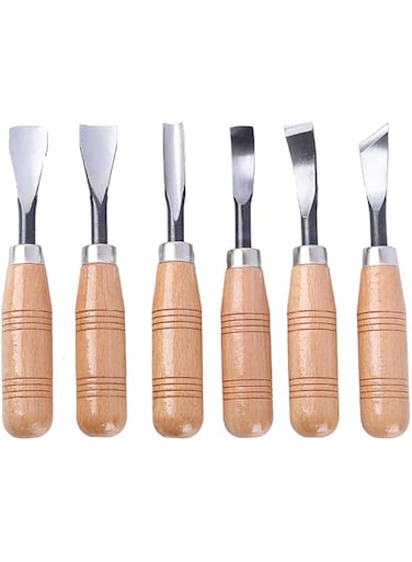 jaexest Premium Wood Carving Tools Knife Kit - Sharp and Durable Carving Knife Set (6 Piece)