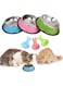Zaleonline 3 Piece Cat Food Bowl, Stainless Steel Cat Bowl Set Feeding Bowl with 3 Food Scoops Cat Food Bowl Water Feeding Bowl with a Bowl Mat (Blue, Pink, Green)