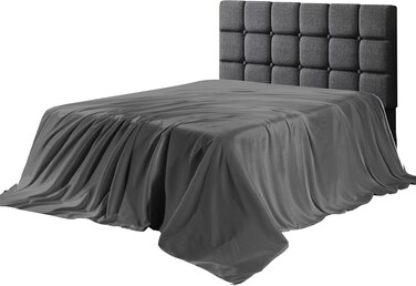 Zen 100% Egyptian Cotton Flat Bed Sheet - Gray, Full/Double, 230x250cm