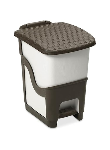 DEA HOME Rattan Pedal Bin, Brown, 18 Litres, .Z441M026