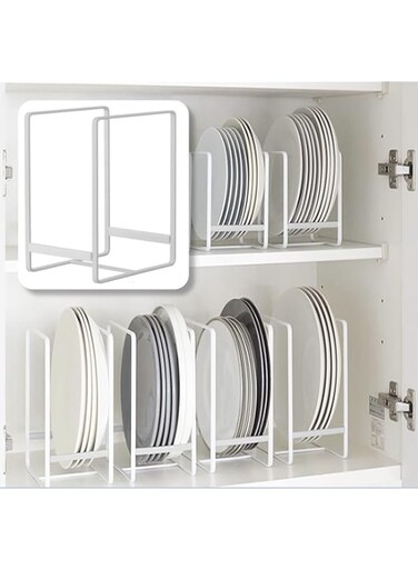 DEDEX 1Pc Plate Holder Bowl &amp; Plate Organizer Dish Rack After Wash Dish Drying Stand Dish Drainer for Cabinet Organiser Countertop Kitchen Organizer