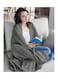 PIONEER SILKY SOFT FLANNEL BLANKET BLACK 200 X 220 CM SILVER GREY