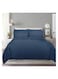 COMFY 6 PC HOTEL STYLE CLASSIC STRIPED NAVY BLUE COMFORTER SET