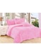 Comfy 6-Piece Rose Fur King Comforter Set Cotton Light Pink