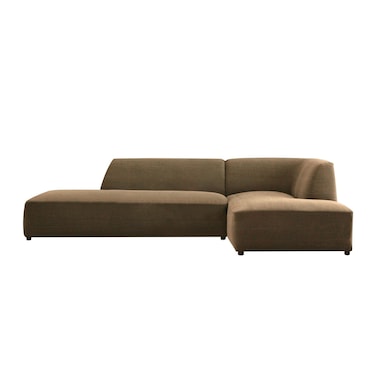 Karnak Mont 3 Seater L-Shape Velvet Sofa - Beaver
