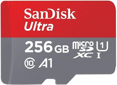 SanDisk 256GB Ultra MicroSD UHS-I/C10 Card With Adapter 100MB/S - SDSQUAR-256G-GN6MA