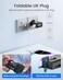 LENCENT International Travel Power Adapter Mini Pocket USB C Charger, PD 25W&amp;QC 3.0 Type-C Fast Charging, Outlet Adaptor, Worldwide Cell Phone Wall Charger Block with UK US EU European Australia
