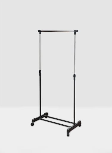 Stainless Steel Garment Rack Black/Silver 80x42x96-165cm