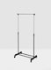 Stainless Steel Garment Rack Black/Silver 80x42x96-165cm