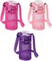 Portable Mesh Bottle Bag, 3 Pack Mesh Water Bottle Carrier with Adjustable Shoulder Strap Lightweight Sling Bottle Bag Sleeve for Sports Gym Hiking Camping (Rose Red/Pink/Purple)