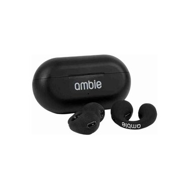 Ambie Sound Earcuffs Pro TWS Bluetooth Earbuds, Bone Conduction, Waterproof, Sport, Black
