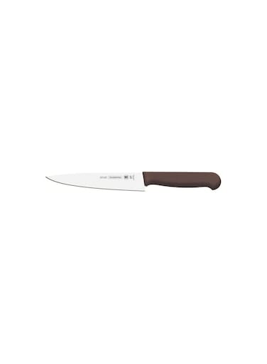 Professional 8 Inches Meat Knife with Stainless Steel Blade and Brown Polypropylene Handle with Antimicrobial Protection