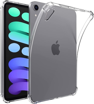 Muzz Clear Case For 8.3 inch iPad Mini 6 (2021) Reinforced Corners Cover For iPad Mini 6 Soft TPU (iPad Mini 6 (2021))