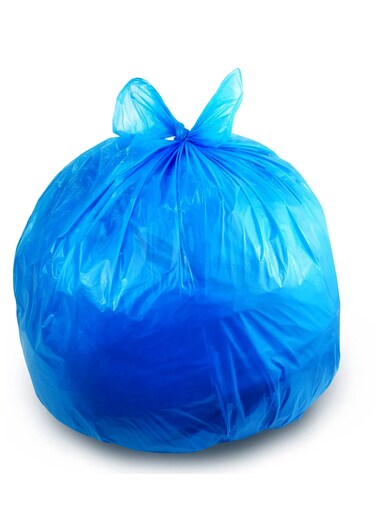Care (Pack of 100 Bags) Garbage Bag Blue 80x110cm 25 Micron Heavy Duty Oxo Biodegradable Plastic Bag Large Trash Bags Dustbin Bags Waste Bag Office Bag Strong And Durable Bin Bag Garbage Bag Large
