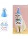 Lonimia Dog Cat Birthday Hat Scarf Set,Cute Pet Birthday Party Supplies Decoration Set,Embroidered Birthday Gift for Girls Boys Kitten Dog (blue)