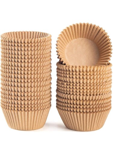 Caperci Standard Natural Cupcake Liners 500 Count, No Smell, Food Grade &amp; Grease-Proof Baking Cups Paper