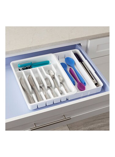 YouCopia Exp And able Utensil Tray Drawerfit Organizer, One Size, White, 50265 White 38.1x29.2x6.4cm