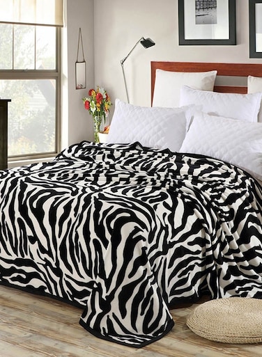 Thick Warm Comfy Sleeping Blanket Cotton Black 150x200cm