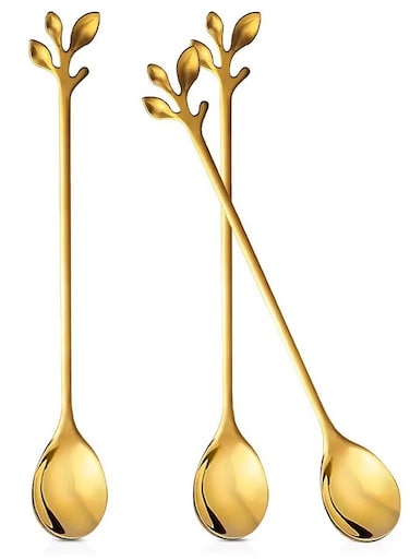 D Long Handle Stainless Steel Tea Coffee Spoons Set