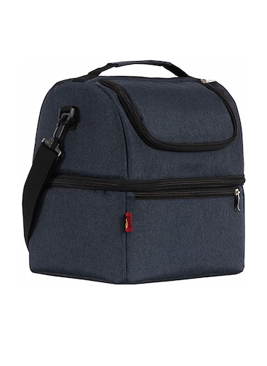 Insulated Lunch Bag Box Cooler with Strap 2 Compartments Leakproof Waterproof Large Thermal Lunch Cooler Tote Food Bag for Work School Picnic Camping Fishing