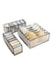 Foldable Storage Boxes Bra Underwear Closet Organizer Foldable Container Case Drawer Divider for Necktie Bra Sock Underwear Organizer Home Closet Organizer Boxes Storage (3PCS Black)