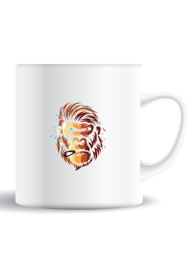 Premium Quality Two Sided Printed Coffee Mug Tea Cup Gorilla Head For Home Office, Kids Men Women
