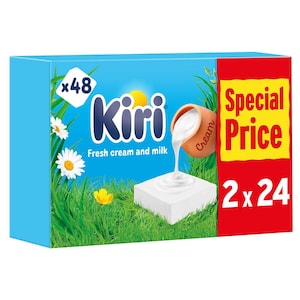 Kiri cream cheese square portion, 2x24 Portions, 800g