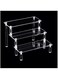 AJIODA Acrylic Display Risers, Clear Display Risers Stand 3 Tier Acrylic Cupcake Stand Shelves Food Desserts Holder for Amiibo POP Figures Toys Perfume Collection Cosmetic Tabletop Use