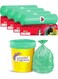 Premium OXO Biodegradable Garbage Bag with Tie, 60 Bags, 76x94 cm, Green, Heavy Duty Leak Proof Lavender Scented Trash Bags for Home and Office Use