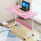Tradeo Adjustable Four-Stage Portable Laptop Desk Foldable Mobile Study &amp; Computer Table Pink