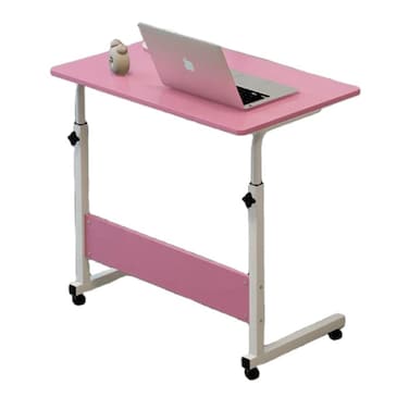 Tradeo Adjustable Four-Stage Portable Laptop Desk Foldable Mobile Study &amp; Computer Table Pink