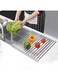 IIEPECA Large Over Sink Dish Rack Roll Up Dish Drying Rack Kitchen Sink Rack Stainless Steel Silicone Coated Foldable Multipurpose Kitchen Dish Drainer Gray for Kitchen (13.7&#39;&#39; x 20.5&#39;&#39;)