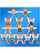 DIY HOME 64PCS Wooden Stacking Games,Stacking Hercules Acrobatic Troupe Interlock Toys,Balance Competition Game Building Toys, Toddler Wood Toy Stacking and Balancing Blocks Set