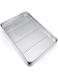 Lonimia Baking Sheet Set, Pan Bakeware and Cooling Rack,Stainless Steel Rack Set,Stainless Steel Quarter Pan for Baking with oven Safe Cooling Rack (31.5 * 24.5 * 2.5cm)