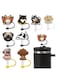 Covers Cap Toppers, 8 Pcs Straw Cover for Stanley Cup, Silicone Straw Covers Cap Reusable Drinking Straw Topper Compatible, for Stanley Cups Accessories (0.4in, Dog)