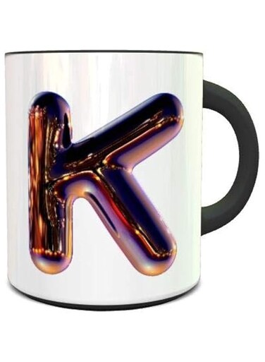 imPRESS Color Changing Heat Sensitive Coffee Mug With Night Chrome Letter K