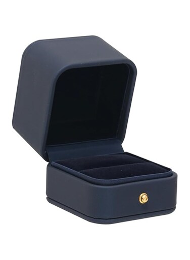 Tazweeq Leather Ring Box,Premium Ring Gift Box for Engagement Wedding Proposal Ceremony Anniversary Jewelry Storage Case(Dark Blue)
