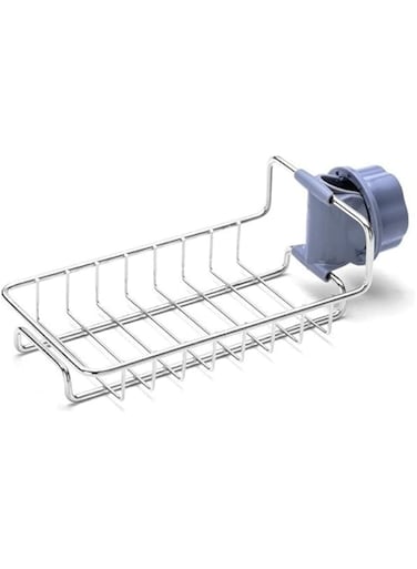 Dubai Gallery Kitchen Sink Storage Rack Silver/Blue 7X17.5X10Cm
