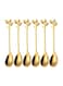 Stainless Steel Coffee Spoon Set Gold 4.72inch