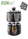 13PCS Revolving Spice Rack Organizer Countertop Spinning Spice Storage Rack Tower Organizer with 12 Empty Jars Rotating Spice Holder Shelf Seasoning Rack Shelf Spice Seasoning Bottle Organizer