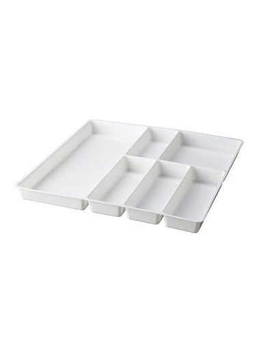 Cutlery Tray For Kitchen Tools Arrangement White 60X4.5cm