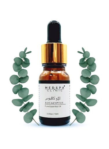 MedspaClinic Eucalyptus Essential Oil - 100% Pure and Natural - Aromatherapy for Respiratory Support and Relaxation - 10ml   0.33oz Bottle