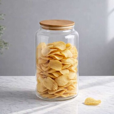 Home Lukas Round Glass Jar 4L - Clear