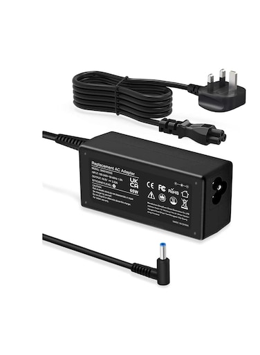 HP notebooks 65W 19.5V 3.33A adapter with a 4.5mm blue pin connector