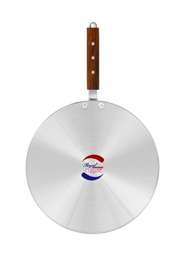 Cuisine Aluminium Tawa &acirc;&euro;&ldquo; 11 Inch (28 cm) Diameter, Wooden Handle with Hanging Loop, Ideal for Dosa, Roti, Paratha, Egg &amp; Chicken Rolls, Easy to Clean, Durable Construction, Metal Finish