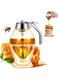Dispenser No Drip, Maple Syrup Dispenser, Beautiful Honey Comb Shaped Honey Pot - Honey Jar with Stand, Great Bee Decor