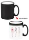 Color Changing Heat Sensitive Ceramic Mug, Image Revealed When HOT Liquid is Added! Fashion white