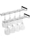 Excefore 2 PCS Black Glass Cup Rack - Wall Mounted Stemware Holder for Kitchen Cabinet, Under Shelf Mug Display Stand, 12 Inch Metal Storage Hanger