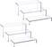HIIMIEI Acrylic Display Riser Set - 6 Pcs Clear Rectangular Risers for Cupcake and Collectible Display