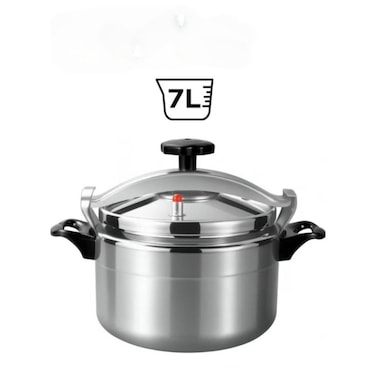 Premium 7L Aluminum Pressure Cooker - 2mm Thick Durable Safety Pot for Fast and Efficient Cooking

